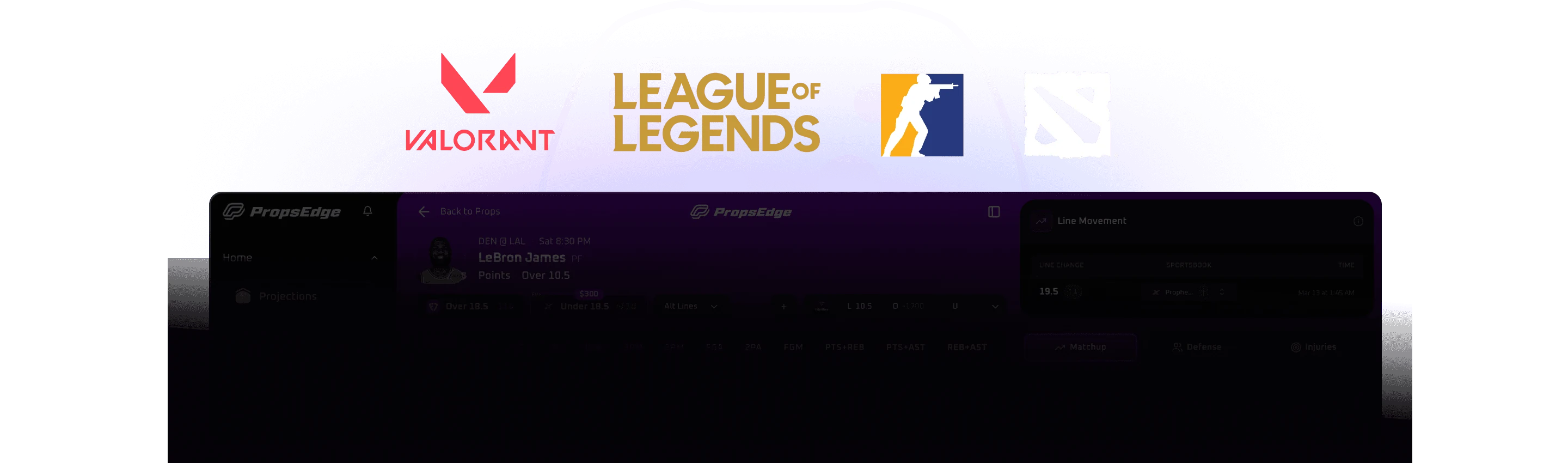 E-sports leagues and the PropsEdge dashboard