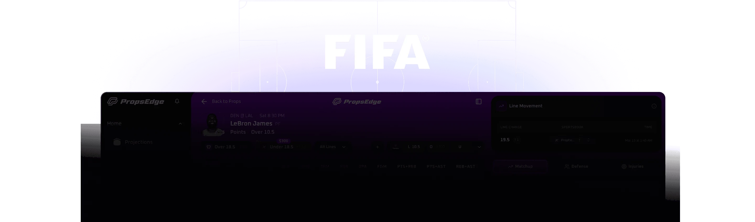 Soccer leagues and the PropsEdge dashboard